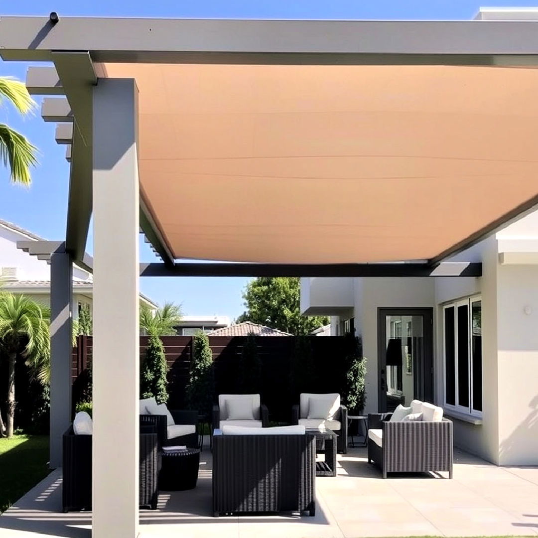 patio pergola with retractable canopy - 40 Patio With a Pergola Ideas