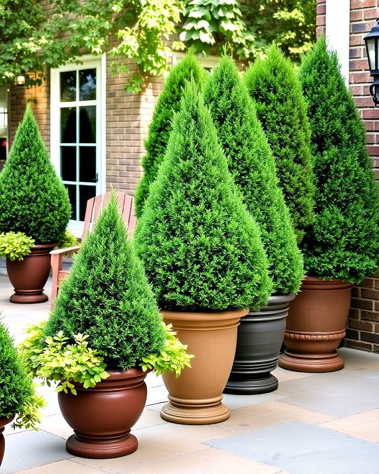 patio with boxwood plants - 30 Outdoor Plants for Patio