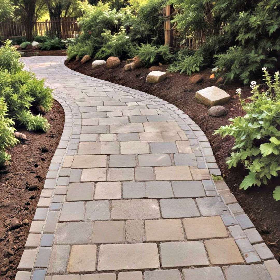 paver pathway design - 40 Backyard Walkway Ideas
