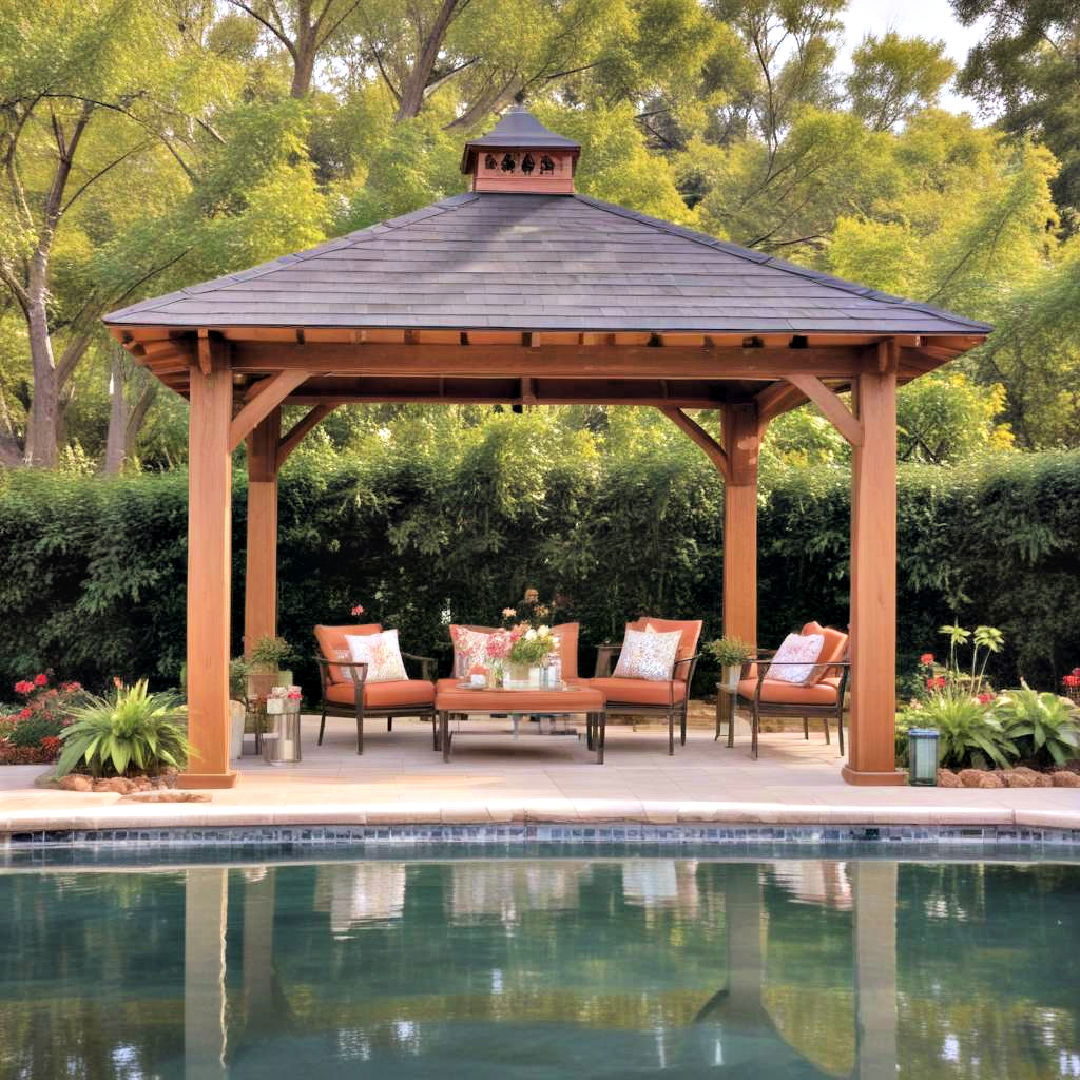 pavilion style pool gazebo - 15 Pool Gazebo Ideas