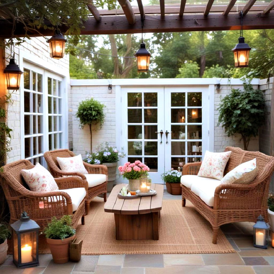 peaceful outdoor living space - 30 Cottage Decorating Ideas