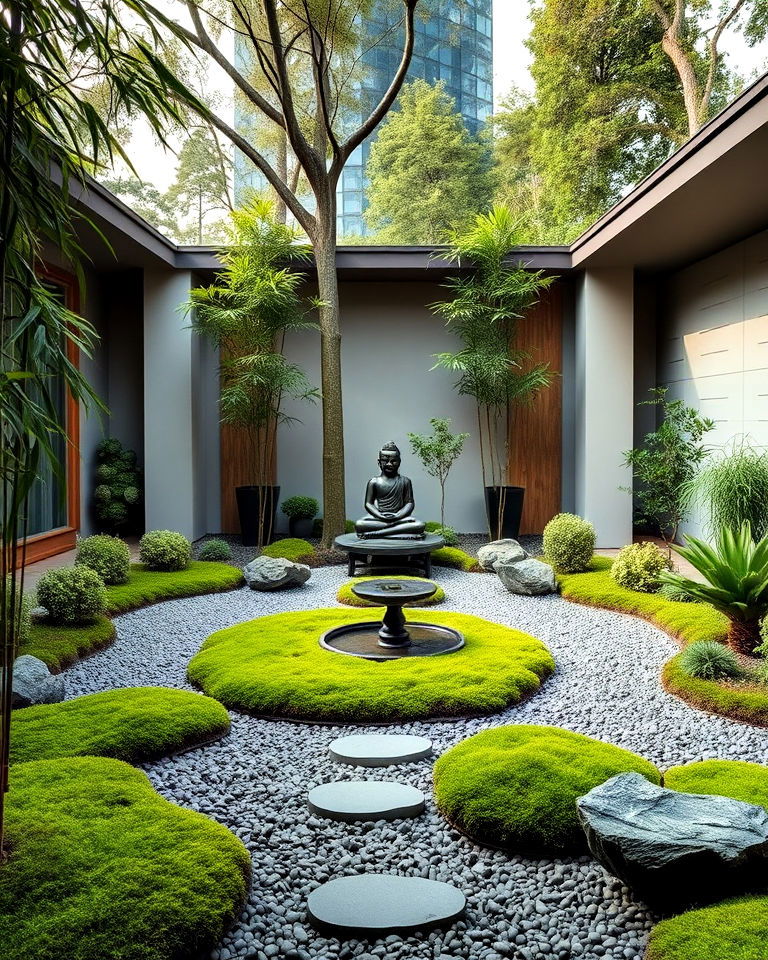 peaceful retreat with meditation garden - 30 Luxury Garden Design Ideas