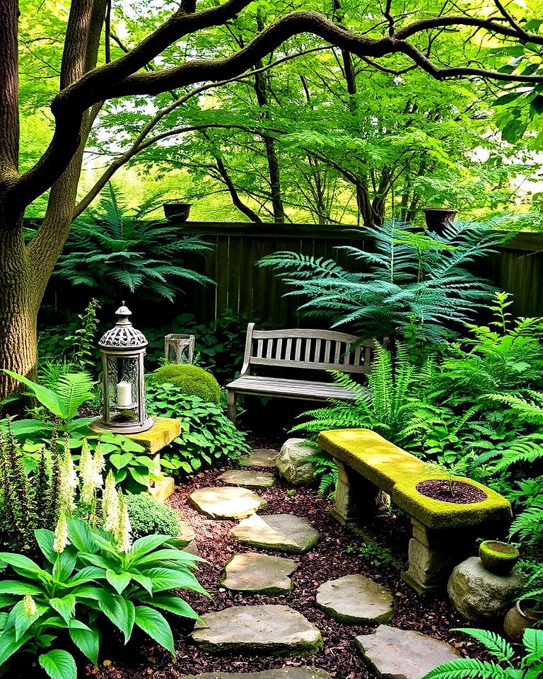 peaceful shade garden sanctuary - 40 Beautiful Gardens