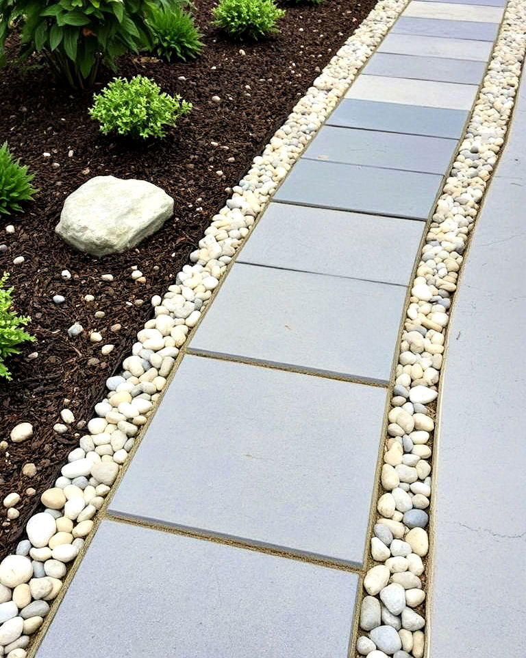 pebble edging for bluestone walkway - 15 Bluestone Walkway Ideas