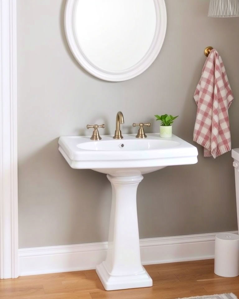 pedestal sink for simplicity and elegance - 20 Traditional Bathroom Ideas
