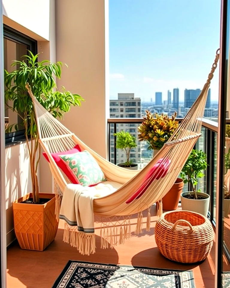 penthouse balcony with hammock nook - 20 Penthouse Balcony Ideas