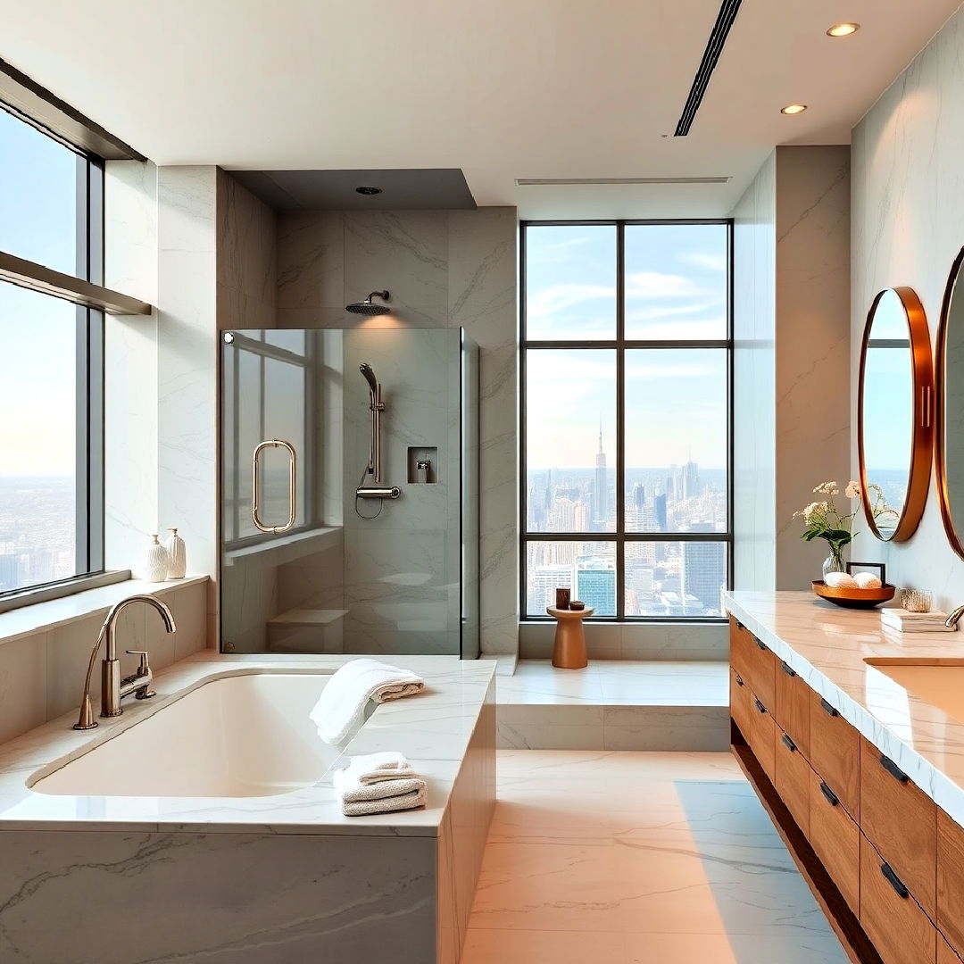 penthouse with spa inspired bathroom - 25 Penthouse Design Ideas