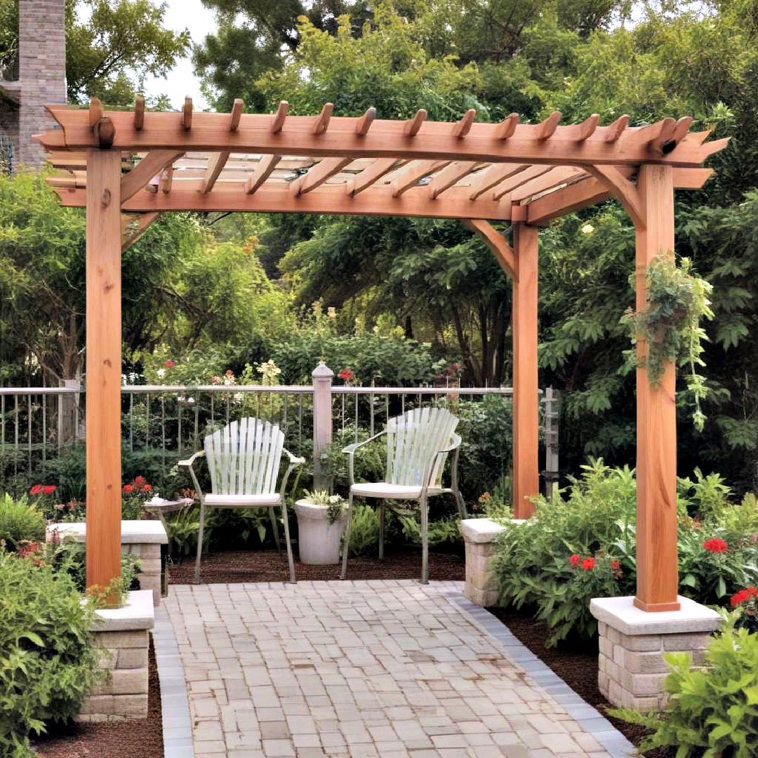 pergola made from wood - 40 Hardscaping Ideas