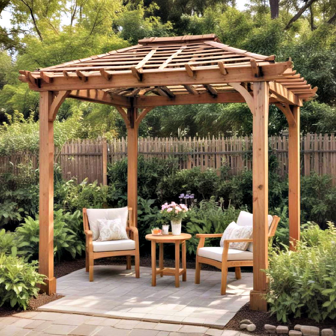 pergola style gazebo idea - 40 Gazebo Design Ideas
