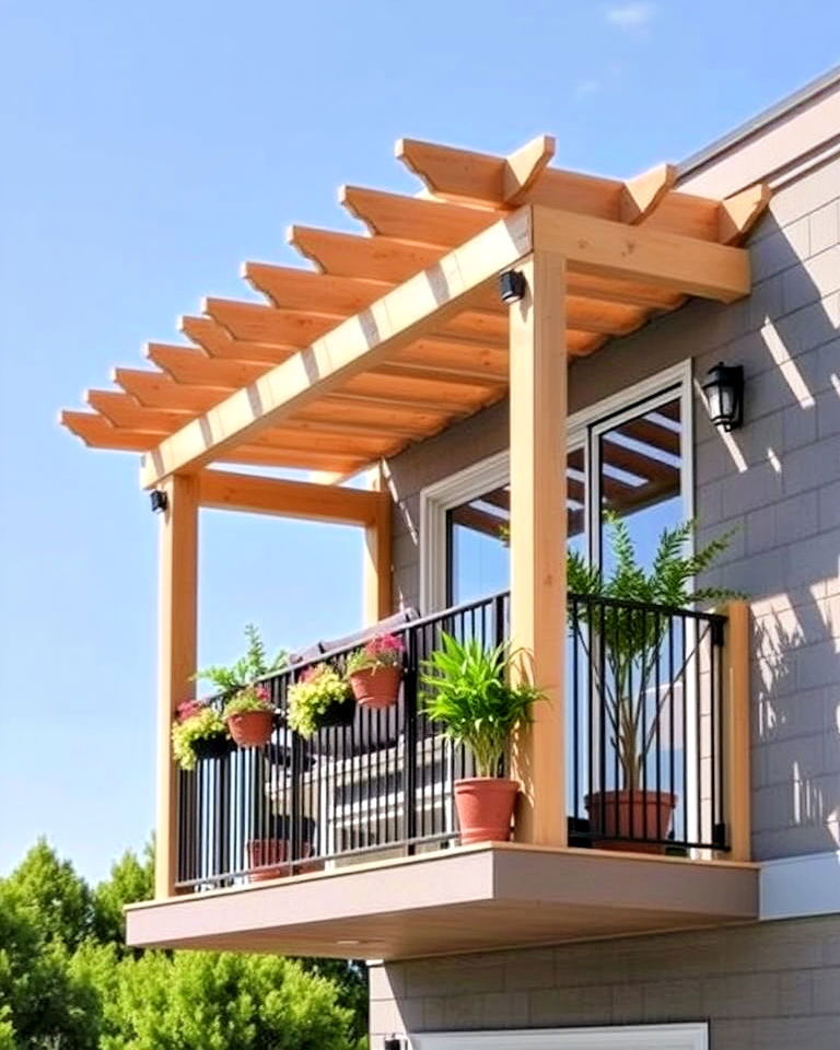 pergola with cantilever balcony - 20 Cantilever Balcony Ideas