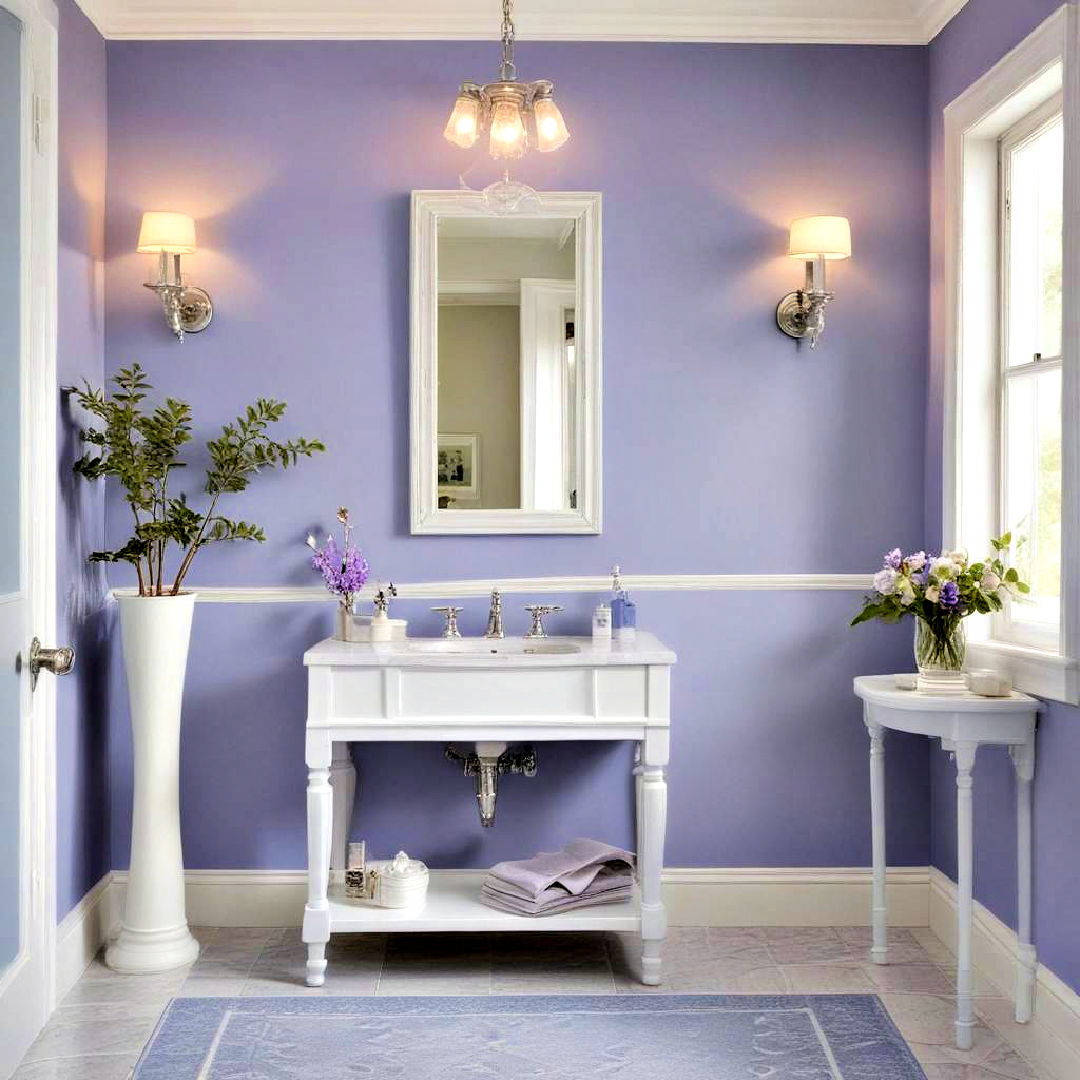 periwinkle bathroom paint idea - 40 Bathroom Paint Ideas