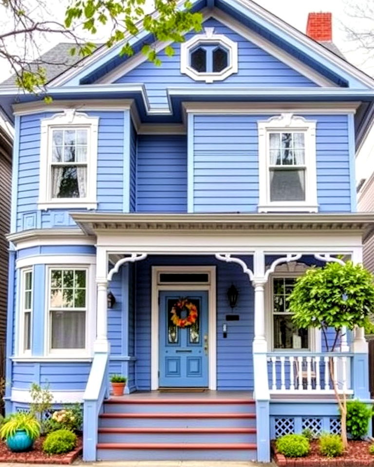periwinkle blue victorian exterior - 15 Blue Victorian House Colors