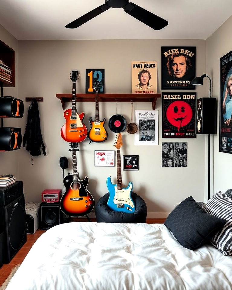 personalized music lovers sanctuary - 40 Teenage Boy Bedroom Ideas