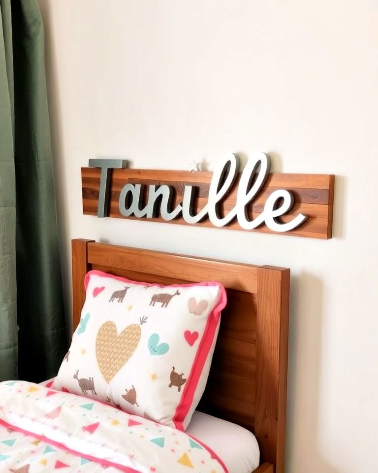 personalized name sign for toddler room - 40 Toddler Room Ideas
