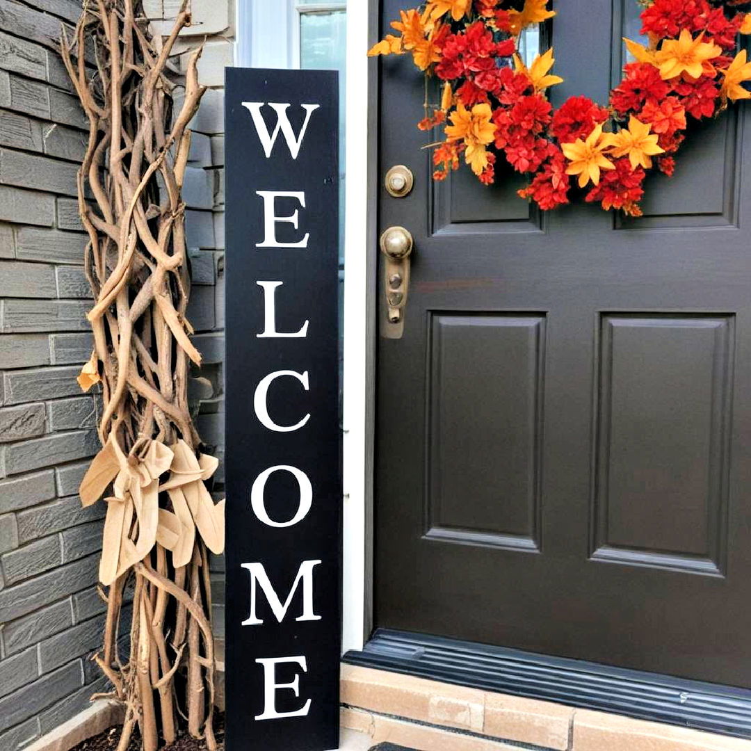 personalized welcome sign idea - 40 Front Porch Ideas