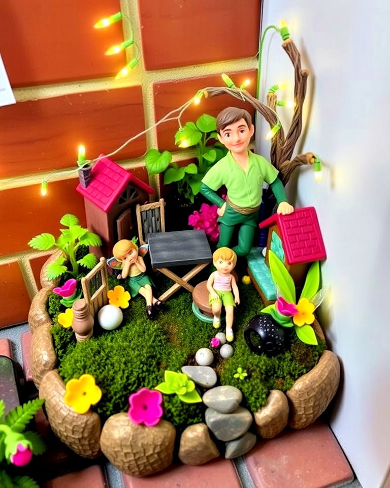 peter pan inspired fairy garden - 20 Disney Garden Ideas