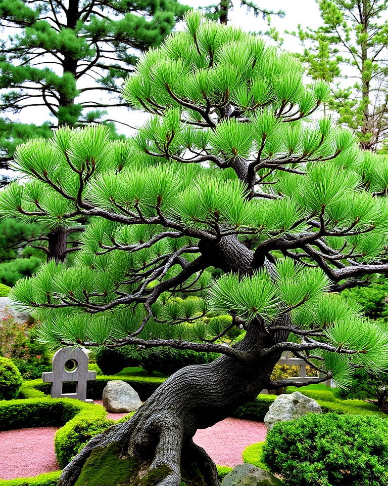 pine trees to add traditional touch - 40 Japanese Garden Ideas