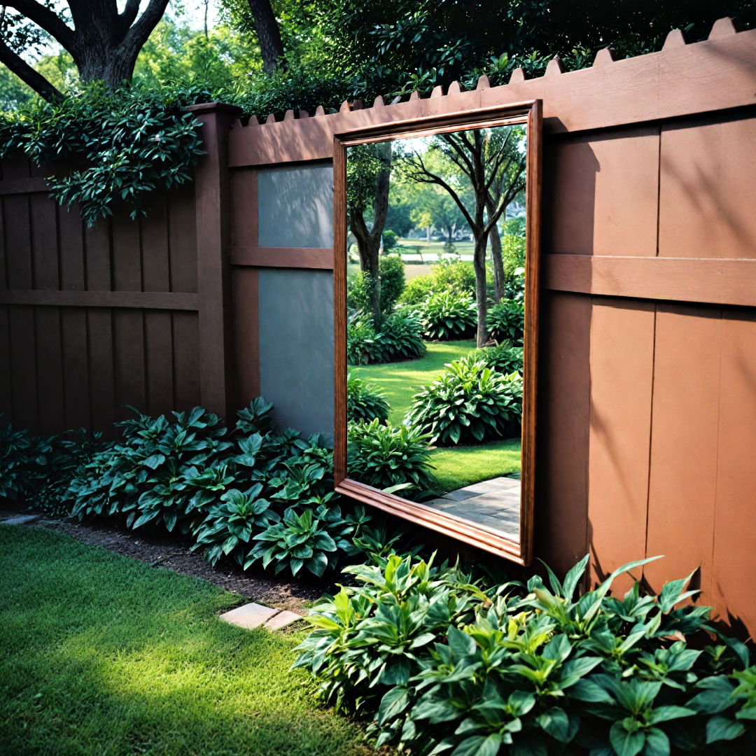 place a large mirror - 40 Small Front Yard Landscaping Ideas