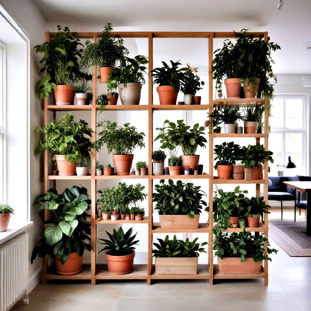 plant partition for privacy - 20 Plant Room Ideas
