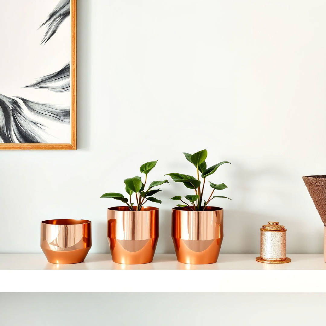 planters for rose gold bedroom - 15 Rose Gold Bedroom Ideas