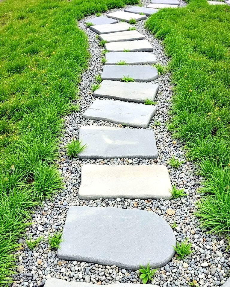 playful bluestone stepping stone path - 15 Bluestone Walkway Ideas