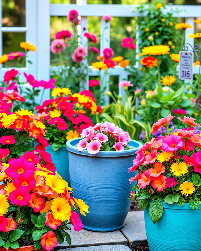 playful garden design with pink and yellow - 30 Garden Colour Schemes
