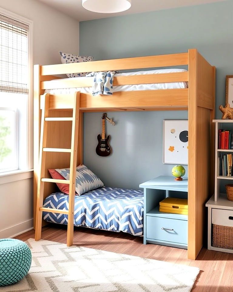playful loft bed nook for kid - 15 Bed Nook Ideas