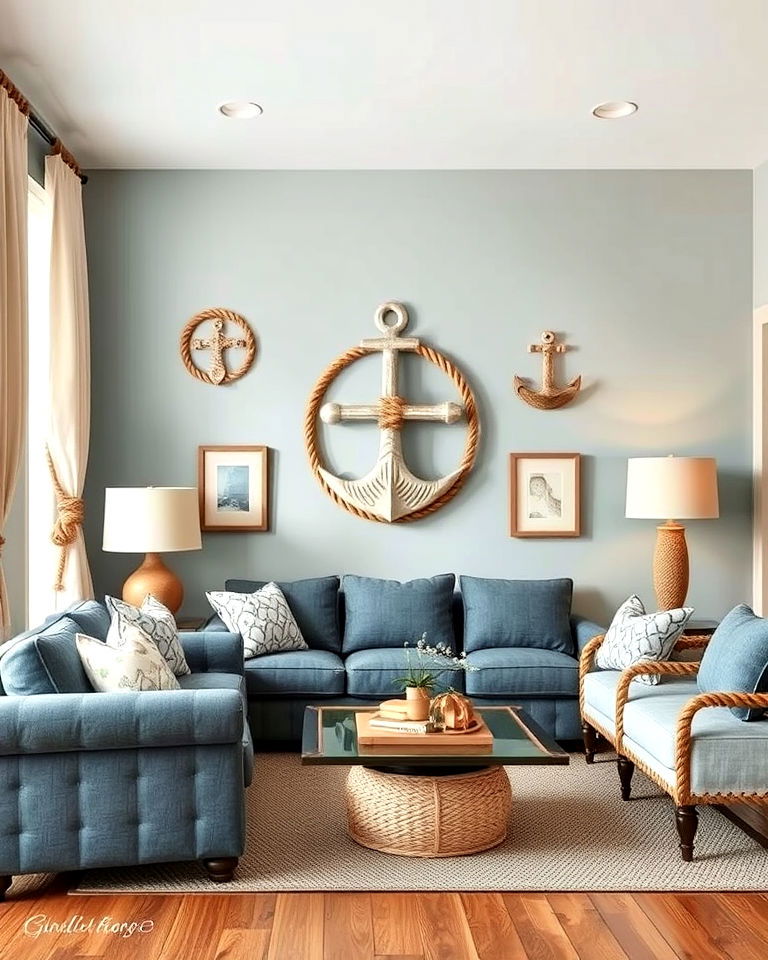 playful nautical rope decor - 20 Mermaid Room Ideas