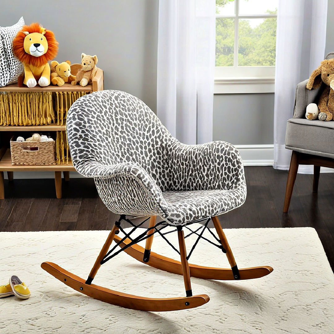 playful safari animal rocker - 25 Safari Nursery Decor Ideas