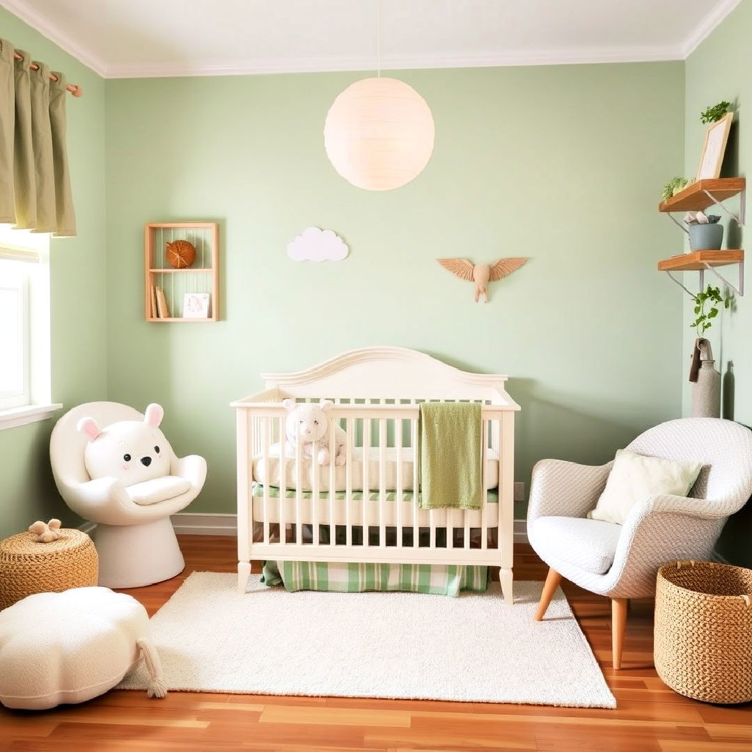 playful sage green nursery walls - 40 Sage Green Paint Color Ideas