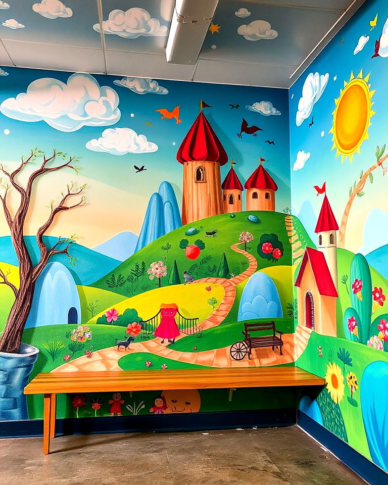 playful whimsical fantasy scenes - 20 Small Town Murals