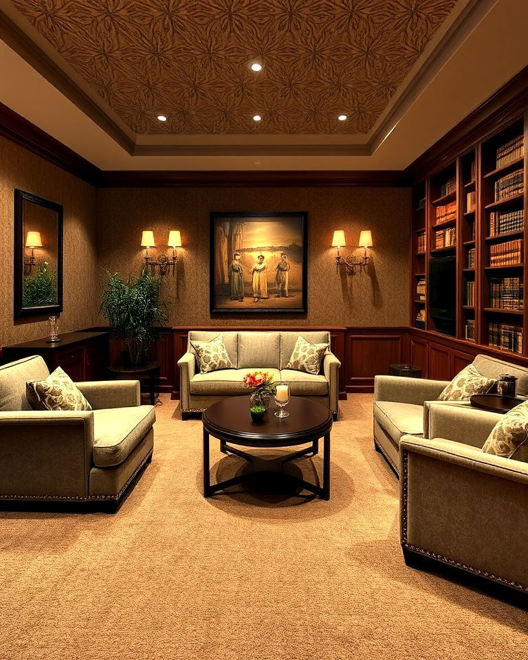 plush carpeting for cigar room - 20 Cigar Room Ideas