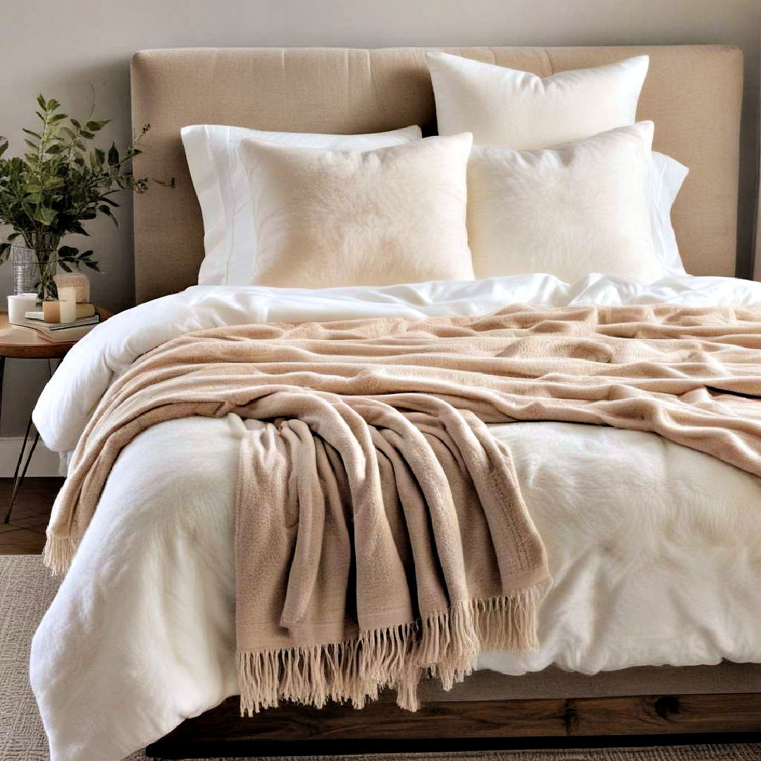 plush throw blankets for comfort - 40 Cozy Bedroom Ideas
