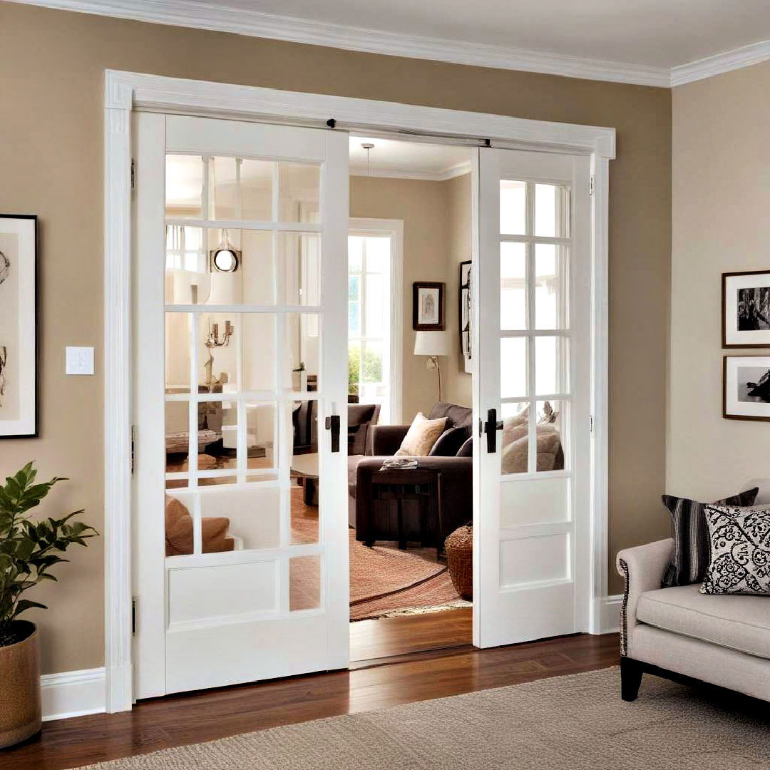 pocket door for small living room - 40 Small Living Room Ideas