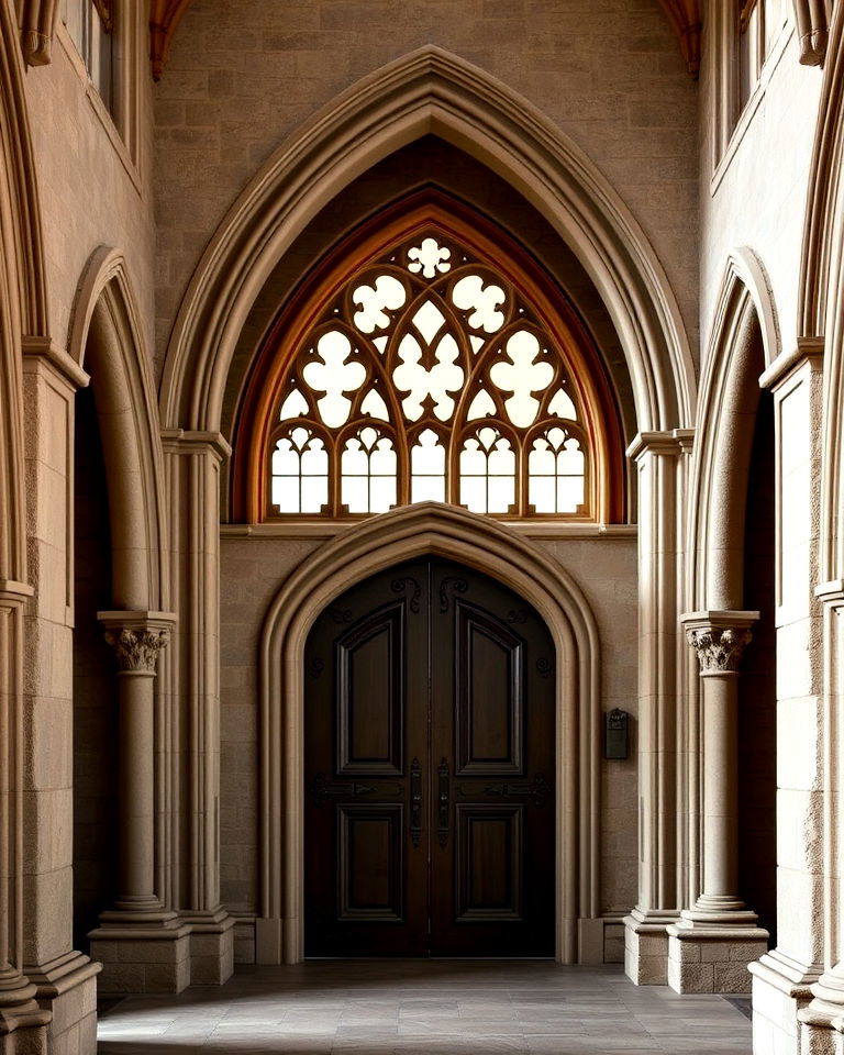 pointed arch doorway for gothic castle - 25 Gothic Castle Ideas