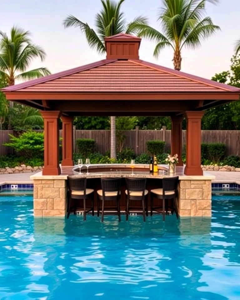 pool with swim up bar - 40 Swimming Pool Ideas