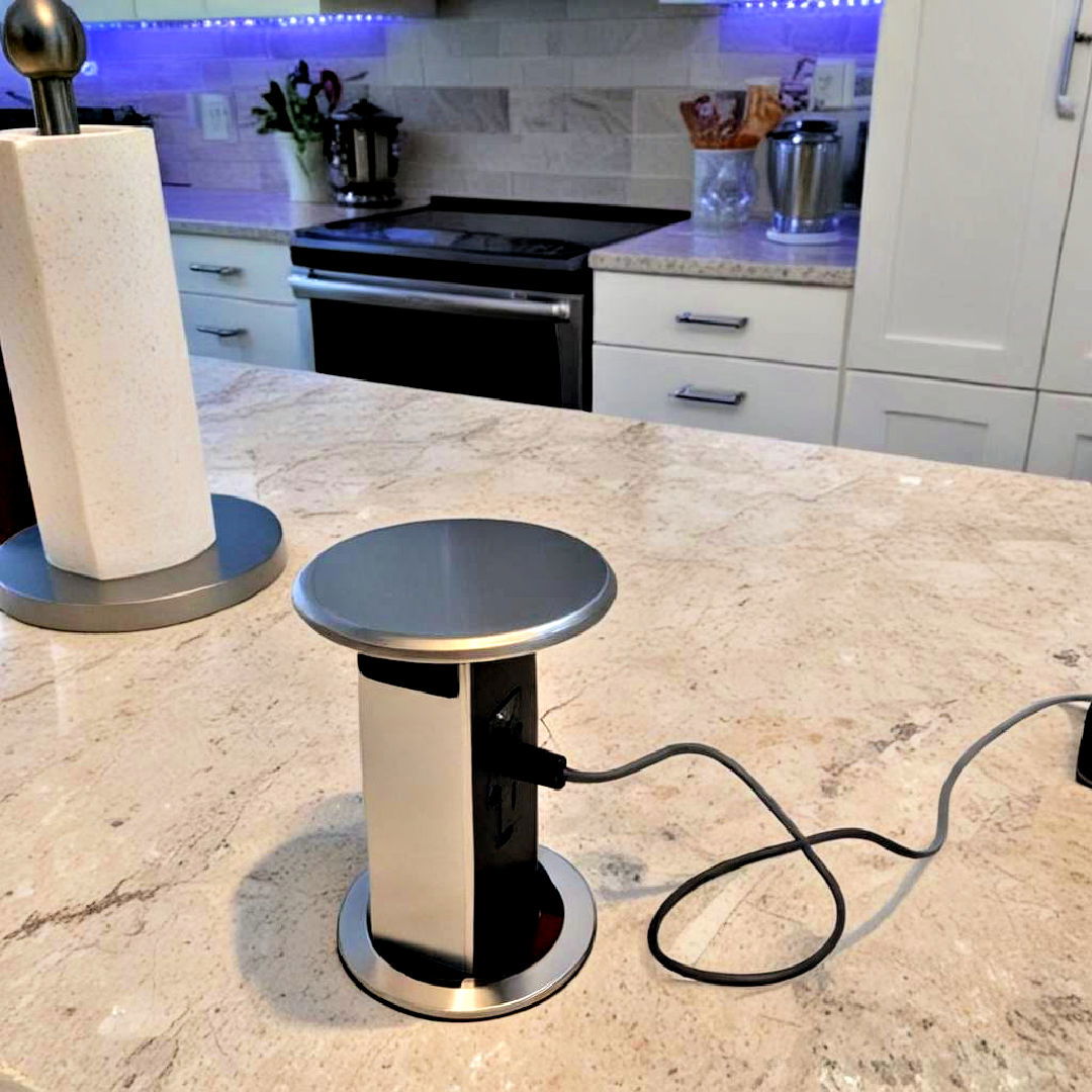 pop up outlet for modern kitchen - 40 Modern Kitchen Ideas