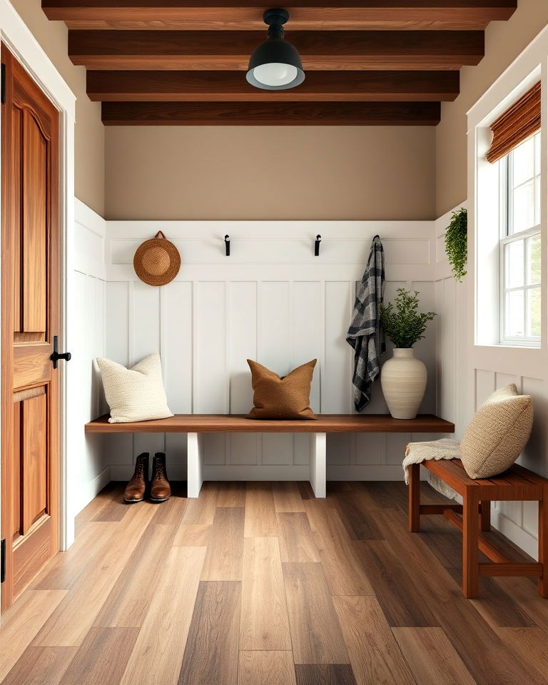 porcelain wood look tile flooring - 15 Mudroom Floor Ideas