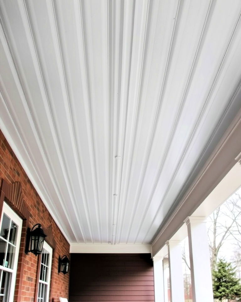 porch with double layered metal roof - 30 Metal Roof Porch Design Ideas