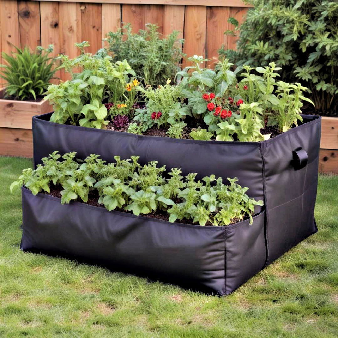 portable grow bag raised bed - 40 Raised Garden Bed Ideas