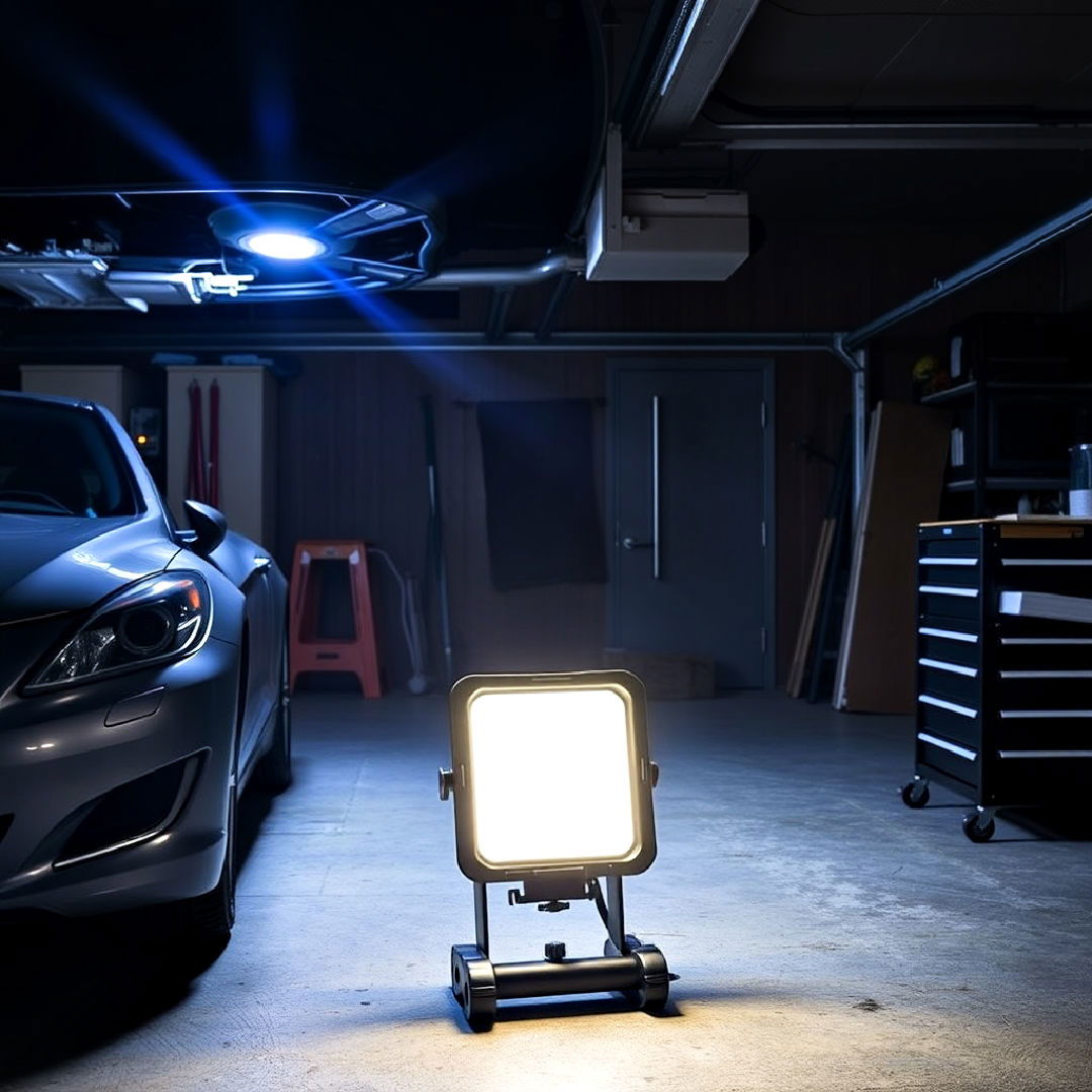 portable work lights for garage - 15 Garage Lighting Ideas