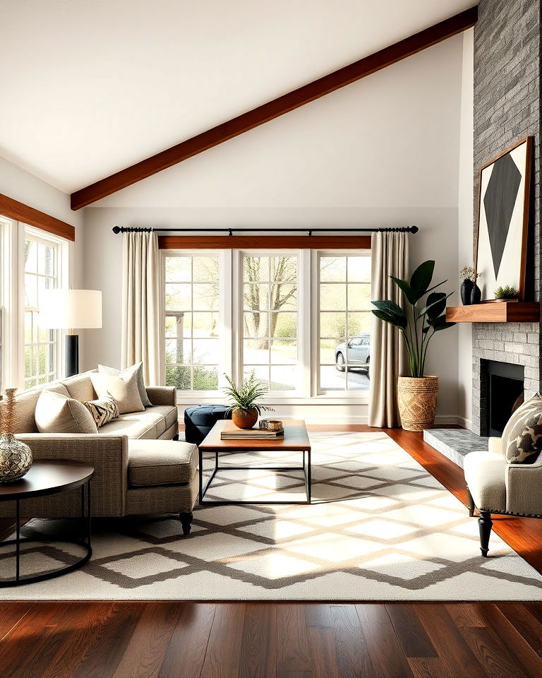 prairie style strong geometric patterns - 15 Prairie-style Interior Design Ideas