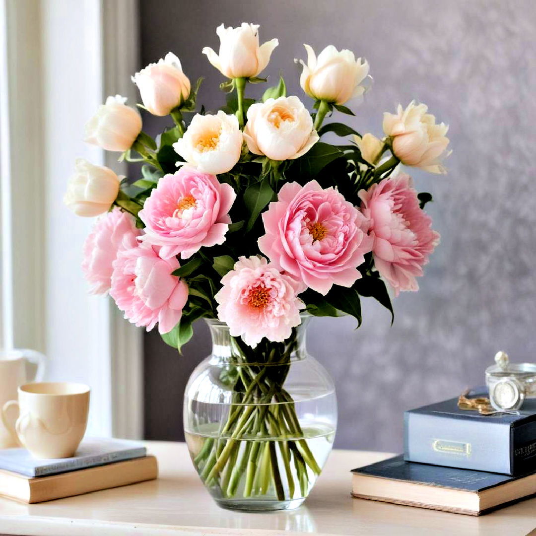 preppy room with elegant fresh flowers vase - 30 Preppy Room Ideas