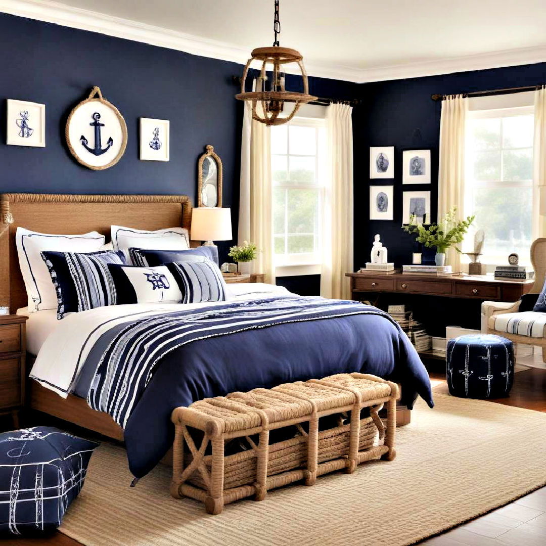 preppy room with nautical theme - 30 Preppy Room Ideas