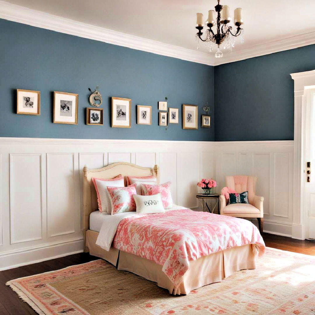preppy room with wainscoting - 30 Preppy Room Ideas