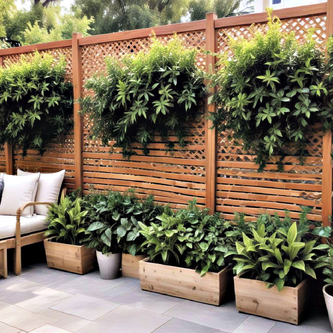 privacy screen fence for small patio - 40 Garden Fence Ideas