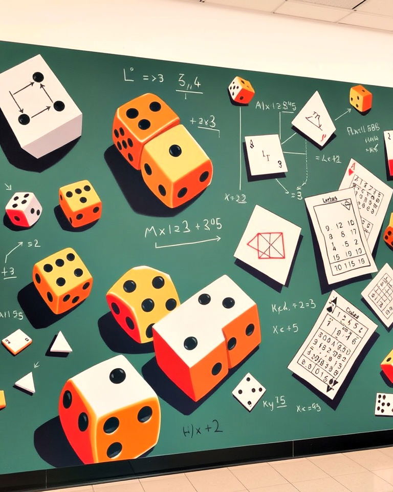 probability and game theory mural - 20 Math Mural Ideas