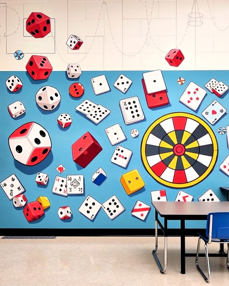 probability themed mural - 20 Math Mural Ideas