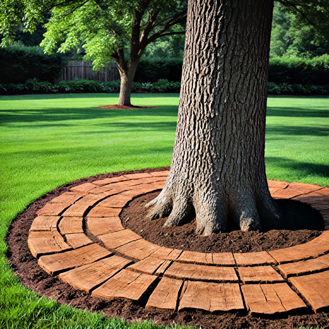 protect tree with mulch tree ring - 30 Front Yard Landscaping Ideas With Rocks and Mulch