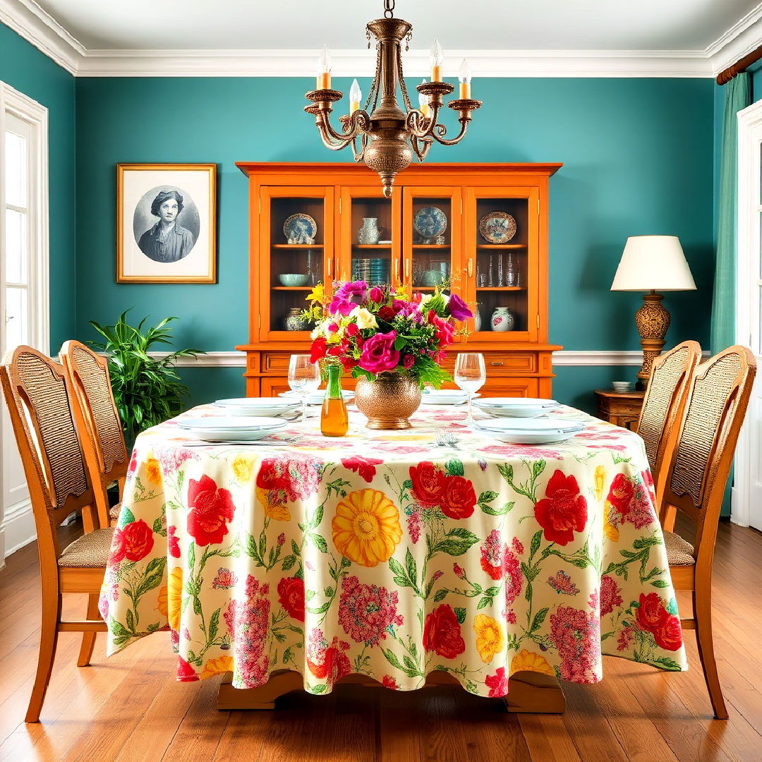 provencal tablecloth for french country dining room - 40 French Country Dining Room Ideas